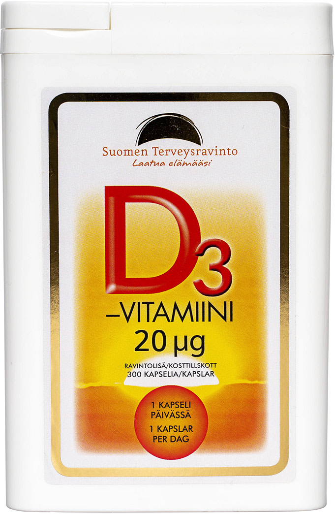 D-vitamiini 20 µg D-vitamiini 20 µg